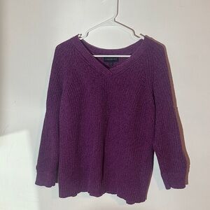 Lane Bryant Purple Open Sleeve Knit Sweater Size 18/20